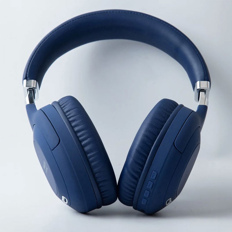 Pawa Tranquil, Dual Mode, Type C Charging, Deep Bass, Foldable Design, Microphone, ANC, Over Ear Bluetooth Wireless Headphone, Blue-19153