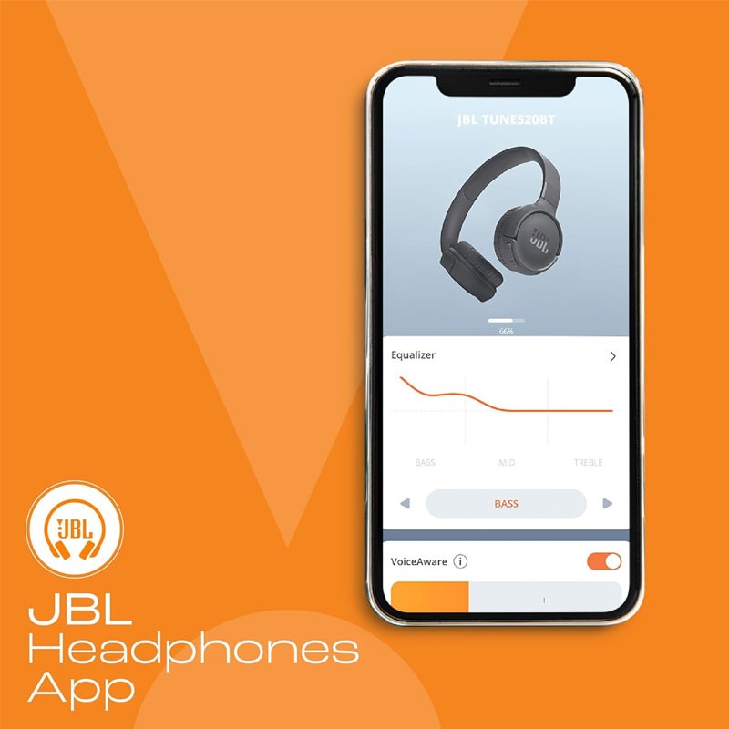 JBL Tune 520BT, Pure Bass Sound And Mic, Upto 57 Hrs Playtime, Customizable Bass With App, Wireless On Ear Bluetooth Headphones-11379