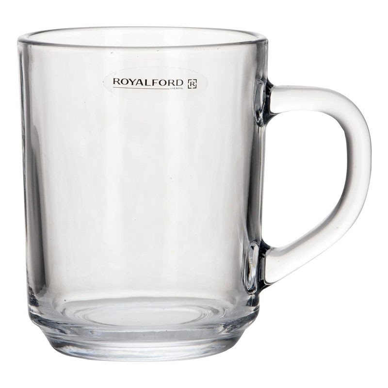 Royalford 210ML 3Pc Glass Mug With Handle -11007