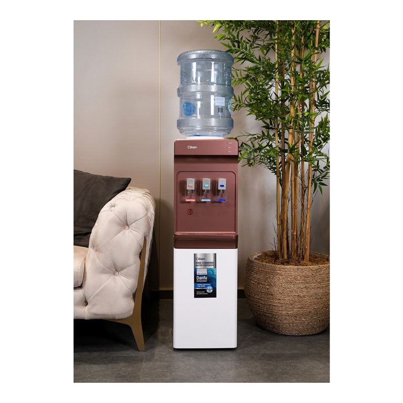 Clikon, Hot, Cold And Normal Water 3 Tap Water Dispenser With High Efficiency Danfu Compressor, CK4062-35146