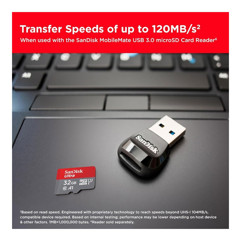 SanDisk Ultra Micro SD Card, 32GB Memory Card-31891