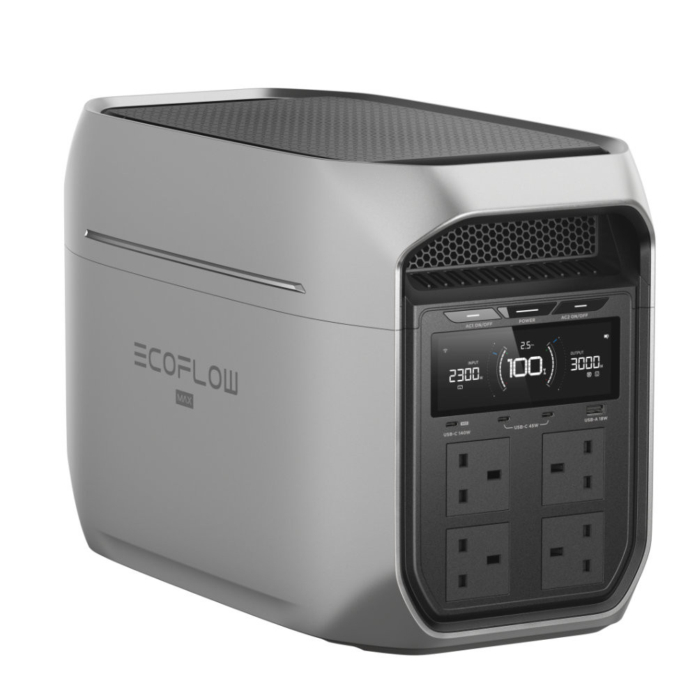 EcoFlow DELTA 3 Max Plus Portable Power Station, 4096Wh LiFePO4 Battery, 4000W Output, Expandable Backup Power-36713