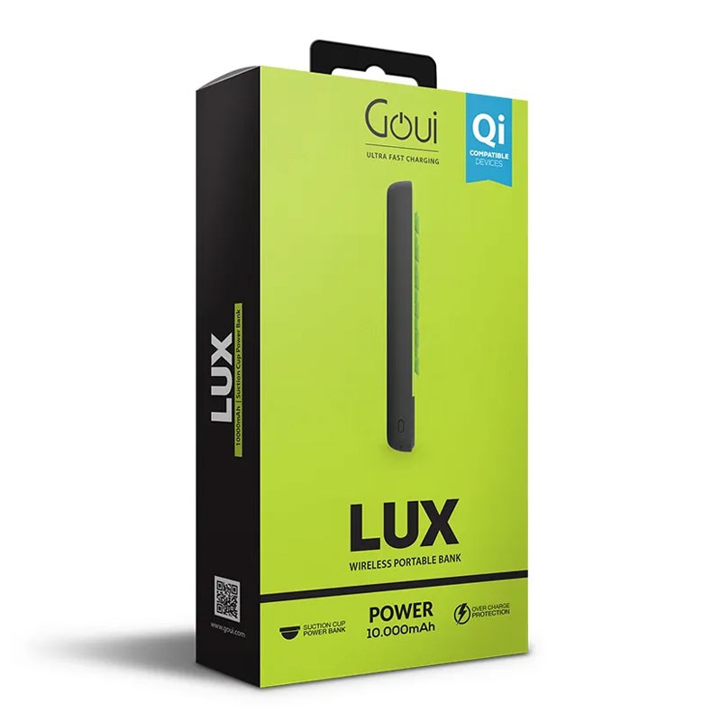 Goui Lux 10000mAh QI Power Bank With Rubber Suction Cup-29882