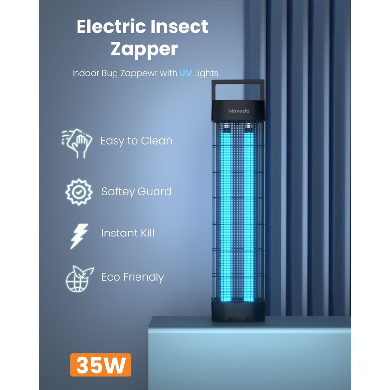 Moxedo, Bug Zapper, Powerful Mosquito Killer, 35W Electric Insects Zapper With Dual UV Light-36259