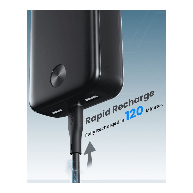 Moxedo Lite 20,000 mAh Fast Charging With 2 USB A Ports And 1 USB C Input Output Port, Power Bank, MX-PB012-33015