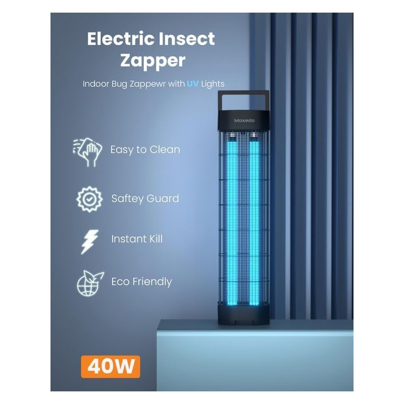 Moxedo, Bug Zapper, Powerful Mosquito Killer, 40W Electric Insects Zapper With Dual UV Light-28150