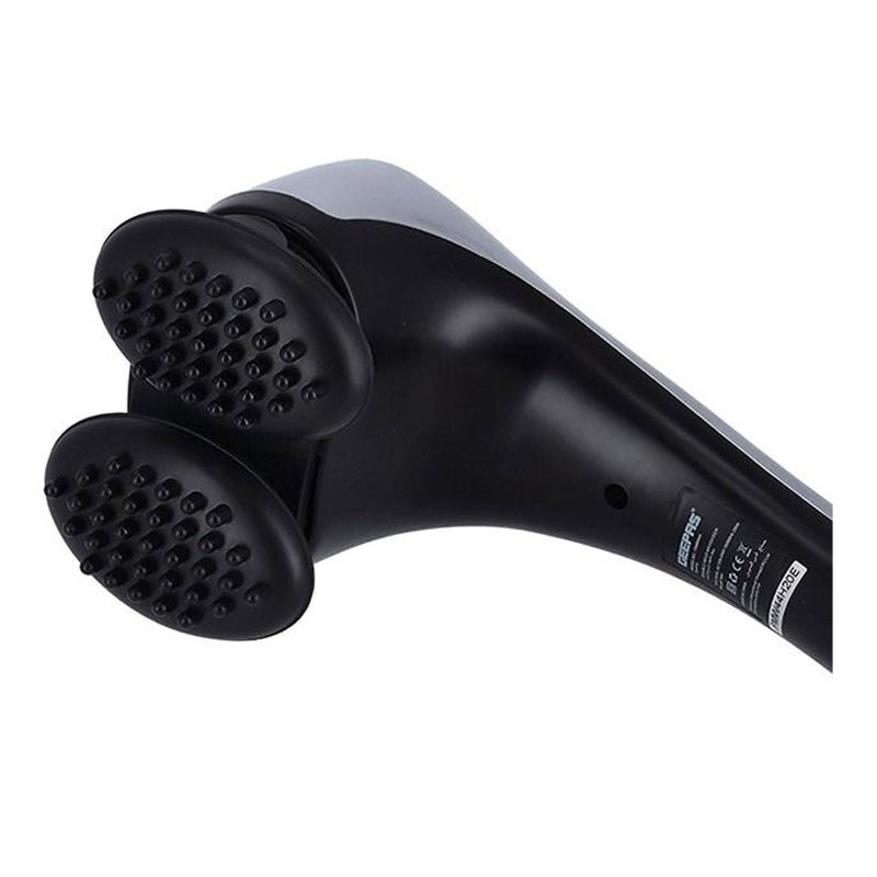 Geepas, 3 Customized Modes, 3 Different Massage Heads For Knotty Muscles And Spasms Relief, Double Head Massager With An Ergonomic Non Slip Grip And 3 Pair Heads, GM86044-33603