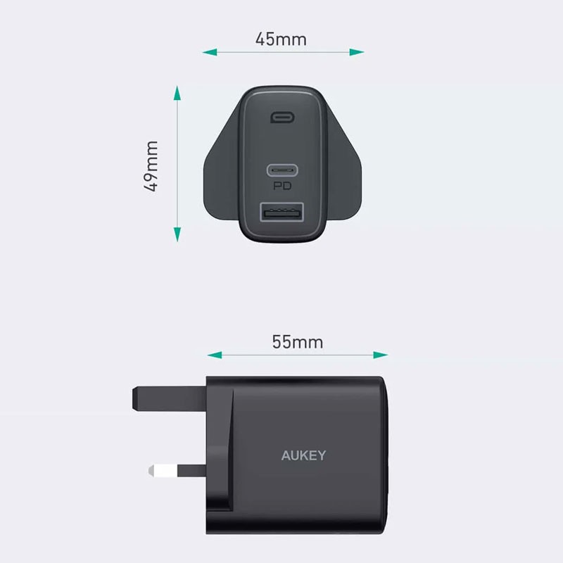 Aukey 32W Swift Series PD USB C Wall Fast Charger, PA-F3S-29828