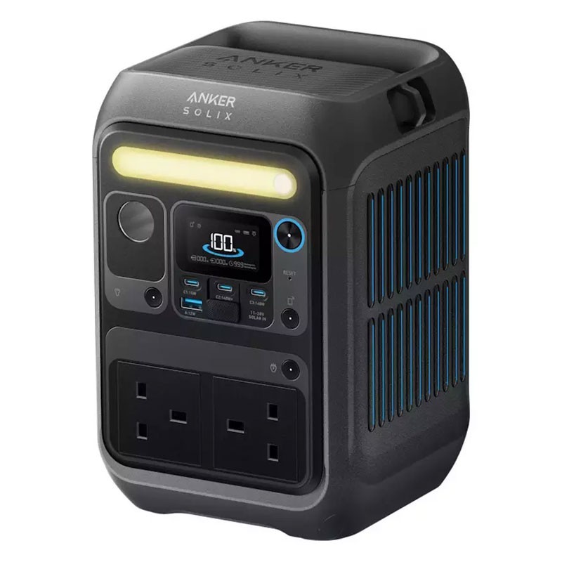 Anker SOLIX C300X Portable Power Station, 288Wh LiFePO4 Battery, 600W SurgePad, A1723211-36472