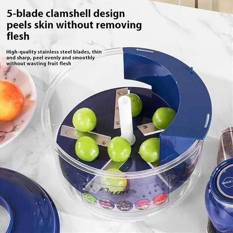 Electric Fruit and Vegetable Peeler Machine, 5 Blade System, USB Rechargeable-36470