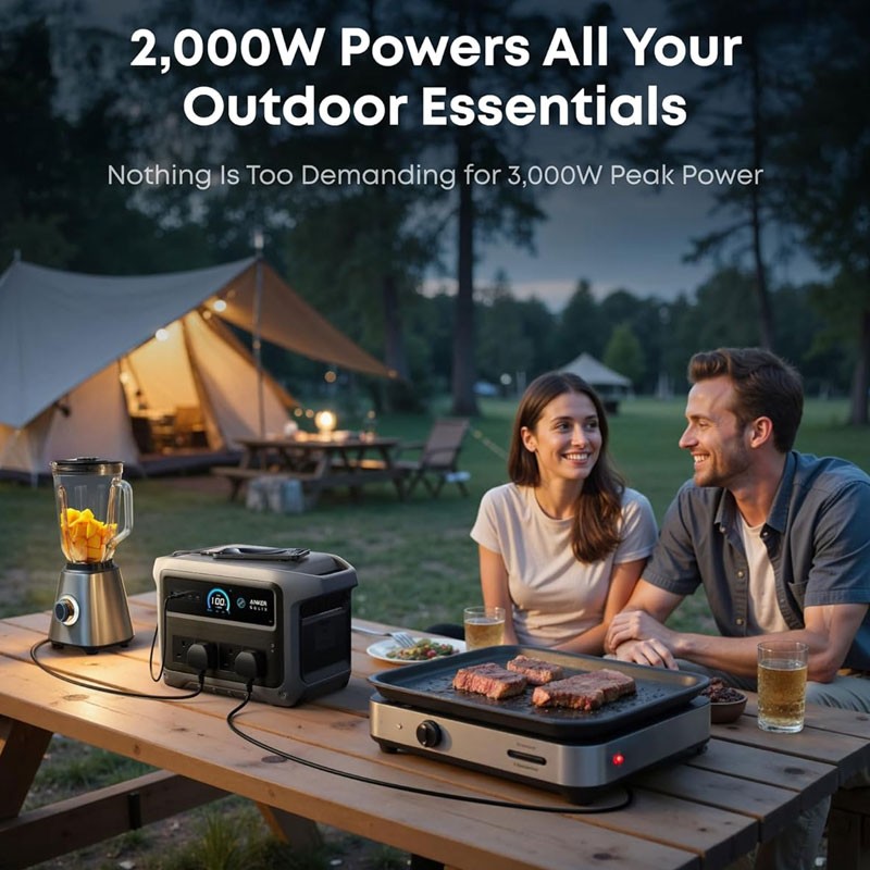 Anker SOLIX C1000 Gen 2, 1024Wh, LiFePO4, 2000W Output, Portable Power Station A17632A1-36536