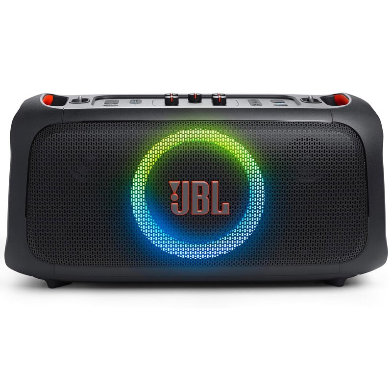 JBL PartyBox On-The-Go 2 Portable Party Speaker, 100W RMS, Bluetooth 4.2, Built-in Light Show, Wireless Party Link, IPX4 Splash-Proof, Black-36143
