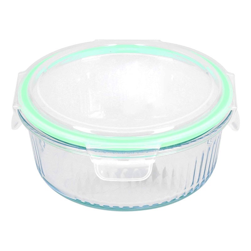 Royalford 620ml BRS Round Glass Airtight Container -10758