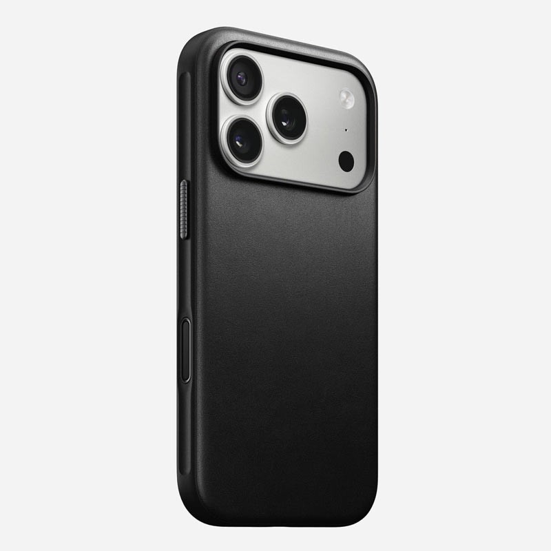 Nomad Magnetic Leather Back for Apple iPhone 17 Pro Max, Horween Leather, Black-36153