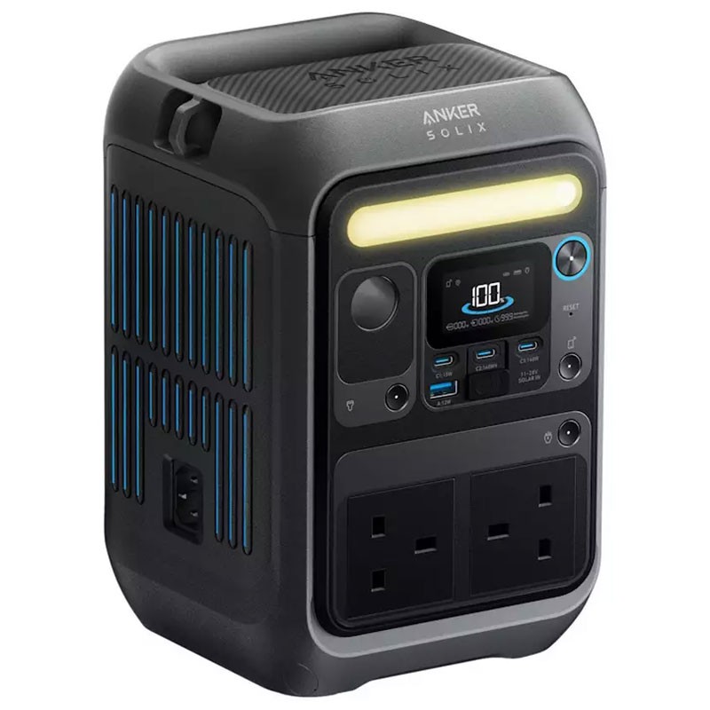 Anker SOLIX C300X Portable Power Station, 288Wh LiFePO4 Battery, 600W SurgePad, A1723211-36471