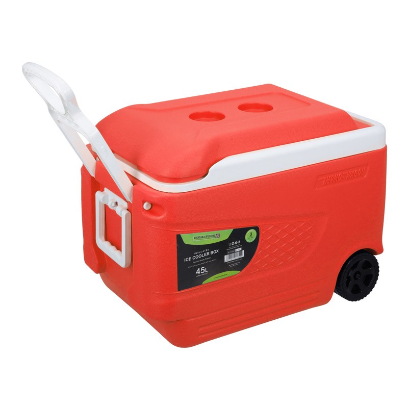 Royalford 45L Insulated Trolley Ice Cooler Box 1X1-1548