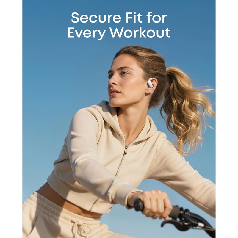 Anker Soundcore AeroFit 2 Open-Ear, Bluetooth 5.4, 42H Playtime Wireless Earbuds, White, A3874H21-36496
