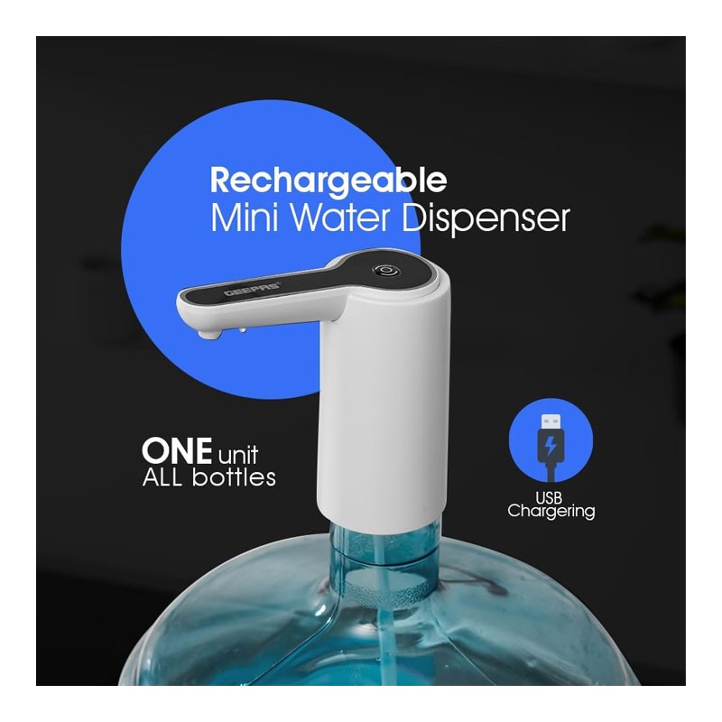 Geepas Rechargeable Mini Water Dispenser, GWD17034-32175