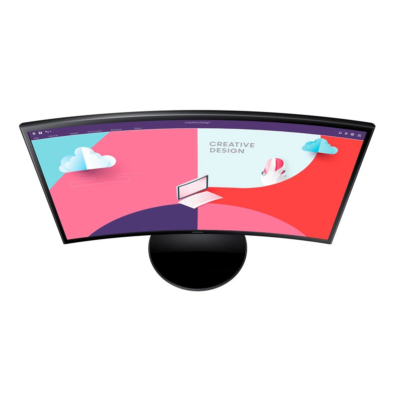 Samsung Essential Monitor S3 S36C, 24 Inch FHD 75Hz Refresh Rate Curved Display, Flicker Free, Eye Saver Mode, FreeSync, Game Mode, Curved Monitor, LS24C360EAMXUE-32654