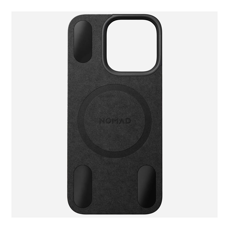 Nomad, Magnetic Leather Back, MagSafe And Wireless Charging Compatible, Horween leather, Ultra Thin Protection Phone Case For iPhone 16 Pro Max, Black-34286