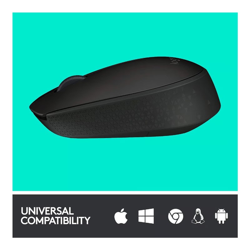 Logitech M171, 2.4 GHz Wireless Connection, 1000 Dpi, Wireless Mouse, Black-30116