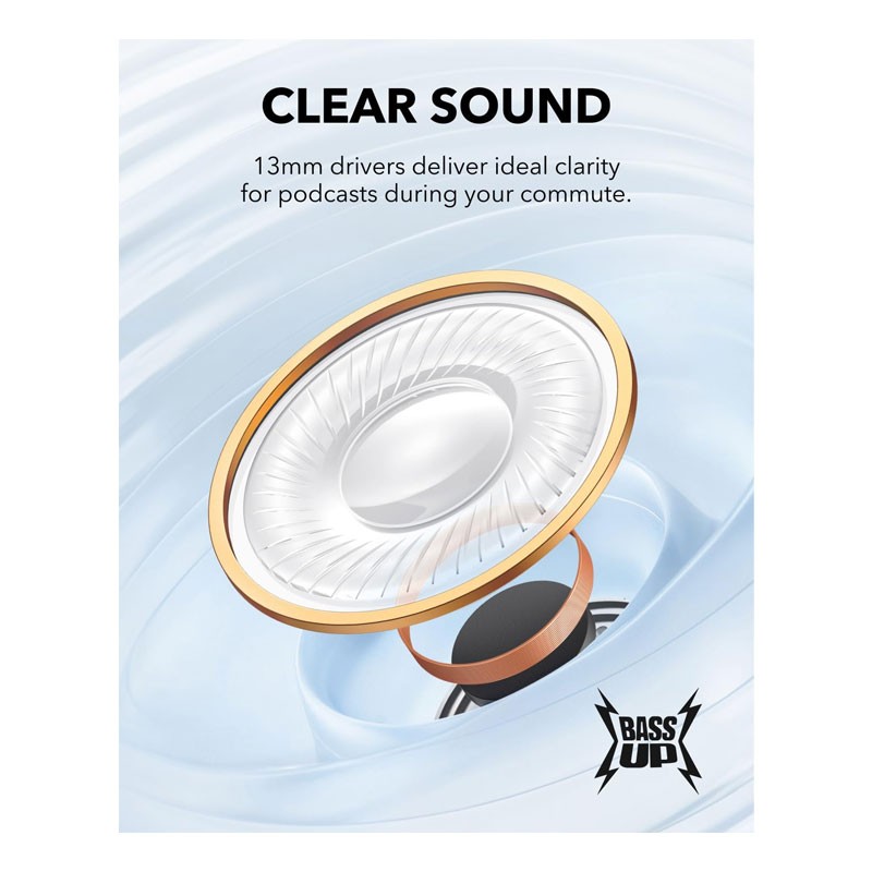 Anker Soundcore K20i, 36H Playtime, Fast Charge, Clear Sound, Comfortable Fit, ENC 2 Mic Clear Calls, Custom EQ, IPX5, App Control, Wireless Bluetooth In Ear Earbuds, A3994H21-29062
