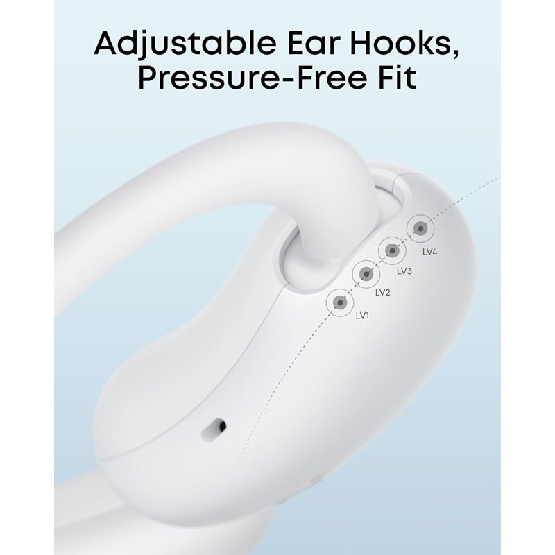 Anker Soundcore AeroFit 2 Open-Ear, Bluetooth 5.4, 42H Playtime Wireless Earbuds, White, A3874H21-36499