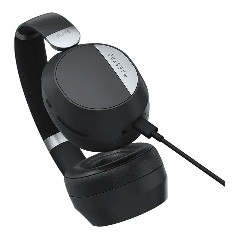 Goui Maestro Elite, Ultra Soft Ear Cushions, Elegant Shape, Better Audio Clarity,  Wireless Bluetooth Headset, Black-29864