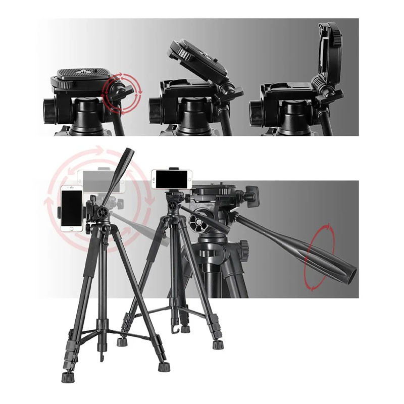 Rtako VT-860S, Remote Control, 170cm Carbon Steel Photography Tripods For Camera And Mobiles-28476