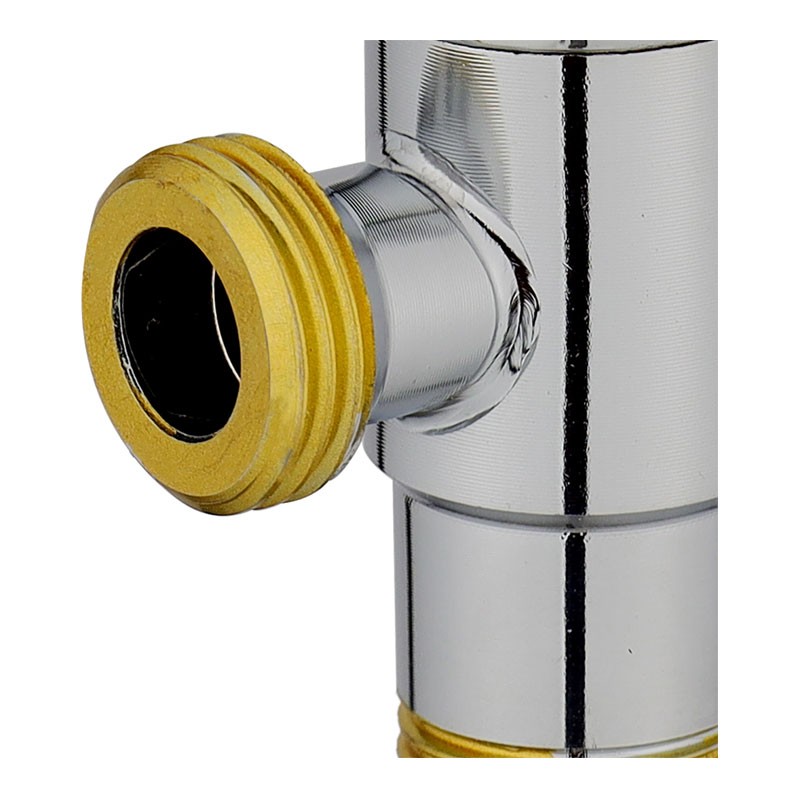 Krypton, Chrome Plated Solid Knob, Two Way Angle Valve, Suitable For Hot And Cold Water, Dual Angle Valve, KNSW6395-32594