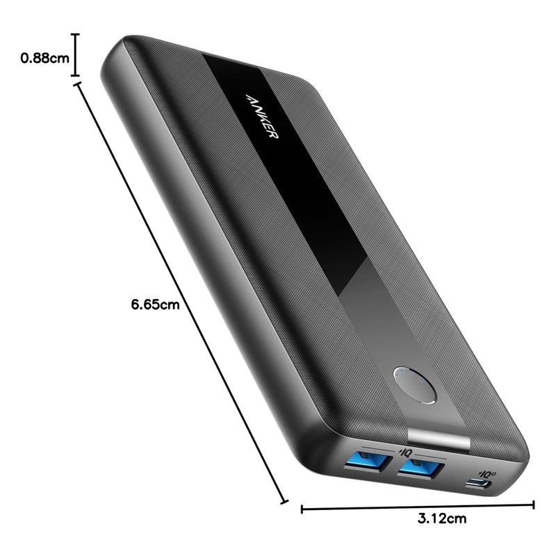 Anker PowerCore 3 Elite, 19200mAh Capacity, 60W Max Output, B2B, Universal Compatibility, Rapid Recharge, MultiProtect Powerbank, Black, A1284H11-20905