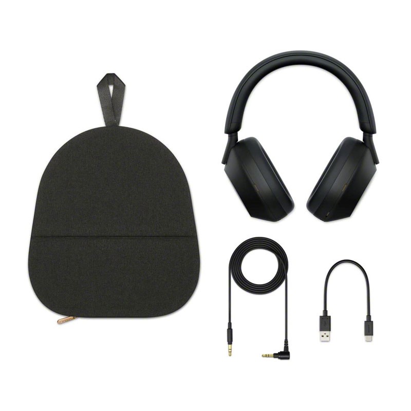 Sony WH-1000XM5, Up To 40 Hours Battery, Carrying Case, Best Active Noise Cancelling Wireless Bluetooth Over Ear Headphones With Mic For Clear Calling, White-30336