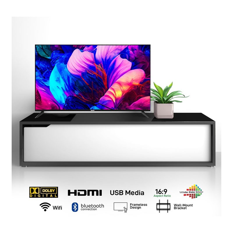 Geepas, Google TV, Dolby Audio, Built In Chromecast, Remote Control, HDMI And USB Ports, Licensed Contents And Pre Installed Apps, WiFi And Screen Sharing, 55 Inch Smart Ultra HD LED TV, GLED5506SGXHD-33572
