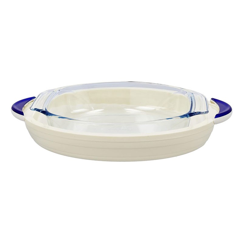 Royalford 3.2L Zenex Insulated Glass Oval Hotpot -11055