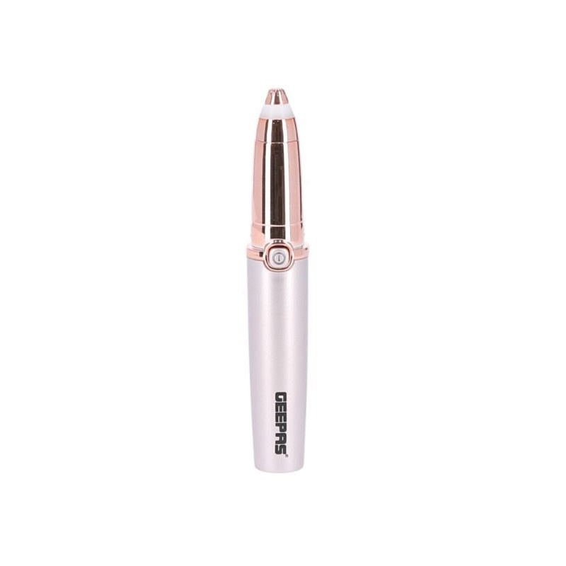 Geepas, Ergonomic Design With Precision Tip And Comfortable Grip, Equipped Built In Light Indicator, Rose Gold, Rechargeable Eyebrow Trimmer, GLS86040-33586