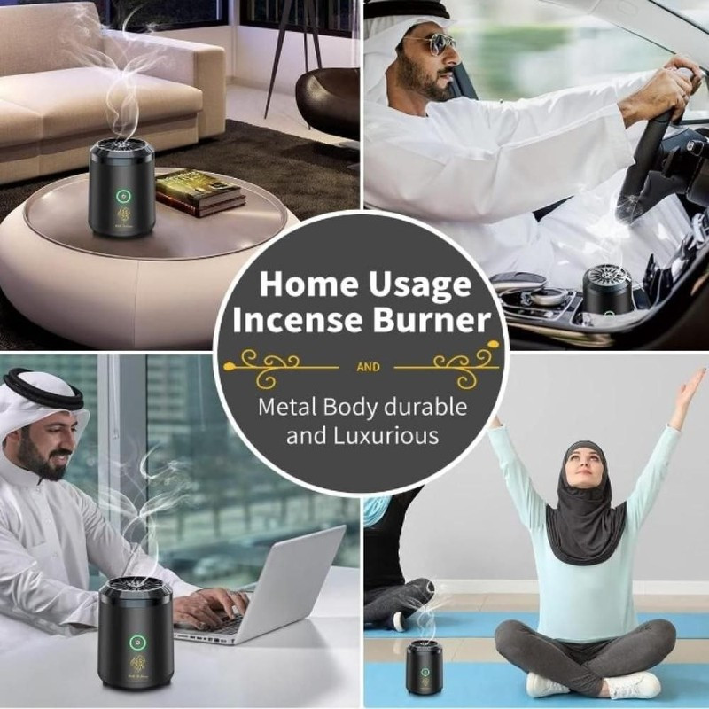 OUD Bukhoor BK-18 Electric Incense Burner, Premium Bakhoor Burner, Black, BK-18-37974