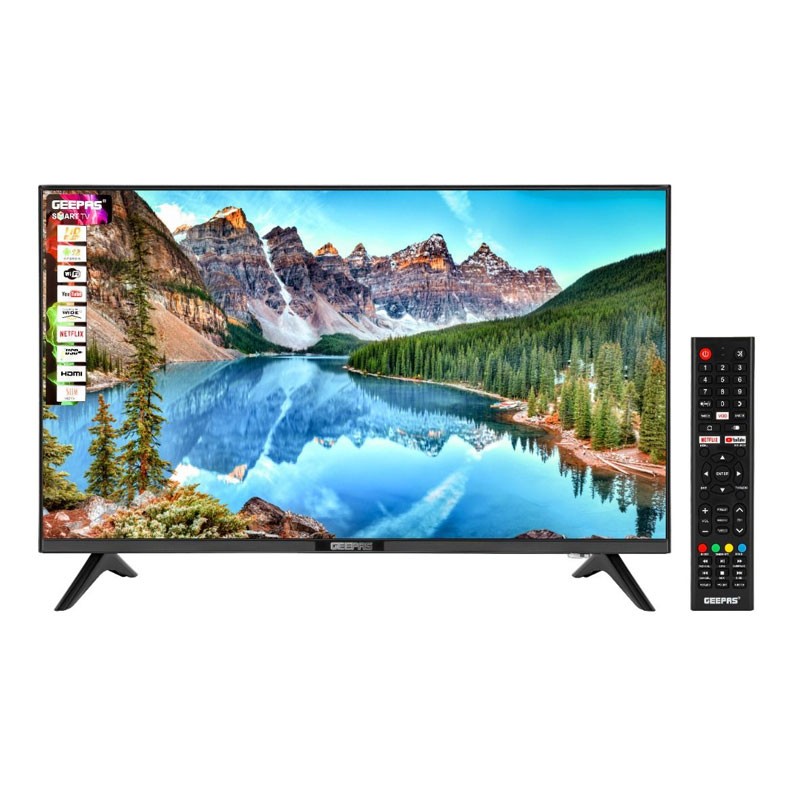 Geepas, Slim LED, 3.5mm, 1 HDMI And 2 USB Ports, WiFi, Card Slot, YouTube, Netflix, Amazon Prime Compatibility, 32 Inch Android HD Smart LED TV, GLED3202SEHD-33554
