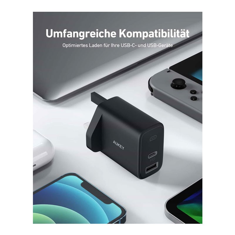 Aukey 32W Swift Series PD USB C Wall Fast Charger, PA-F3S-29827