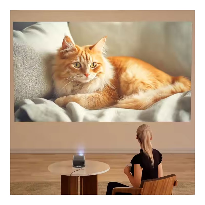 Portable Intelligent Multifunctional Pan Tilt 1080p Full HD Projector With Electronic Focusing-34393