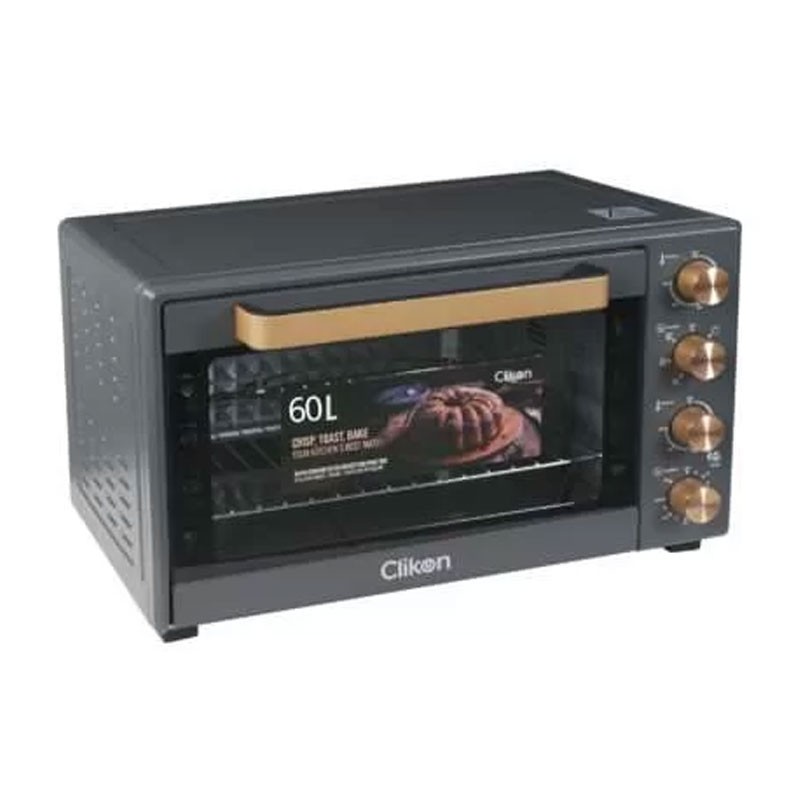 Clikon, Variable Temperature Control, 6 Heating Settings, 60L Capacity, 120m Timer Control With Alarm, Stainless Steel Heating Element, 1900W Toaster Oven, CK4362-34977