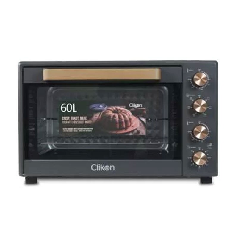 Clikon, Variable Temperature Control, 6 Heating Settings, 60L Capacity, 120m Timer Control With Alarm, Stainless Steel Heating Element, 1900W Toaster Oven, CK4362-34978