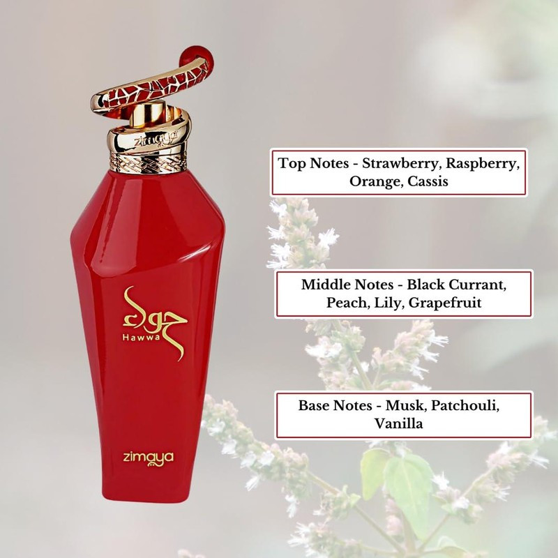 Zimaya Hawwa Red Gourmand Floral Eau De Parfum for Women 100ml-38092