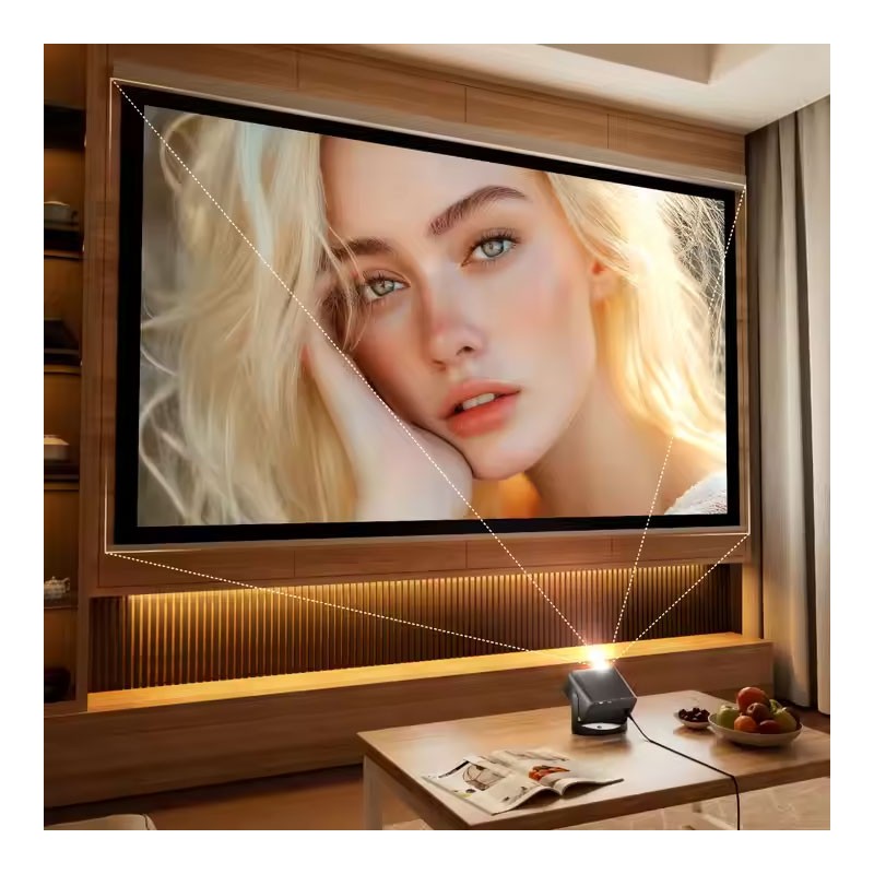 Portable Intelligent Multifunctional Pan Tilt 1080p Full HD Projector With Electronic Focusing-34394