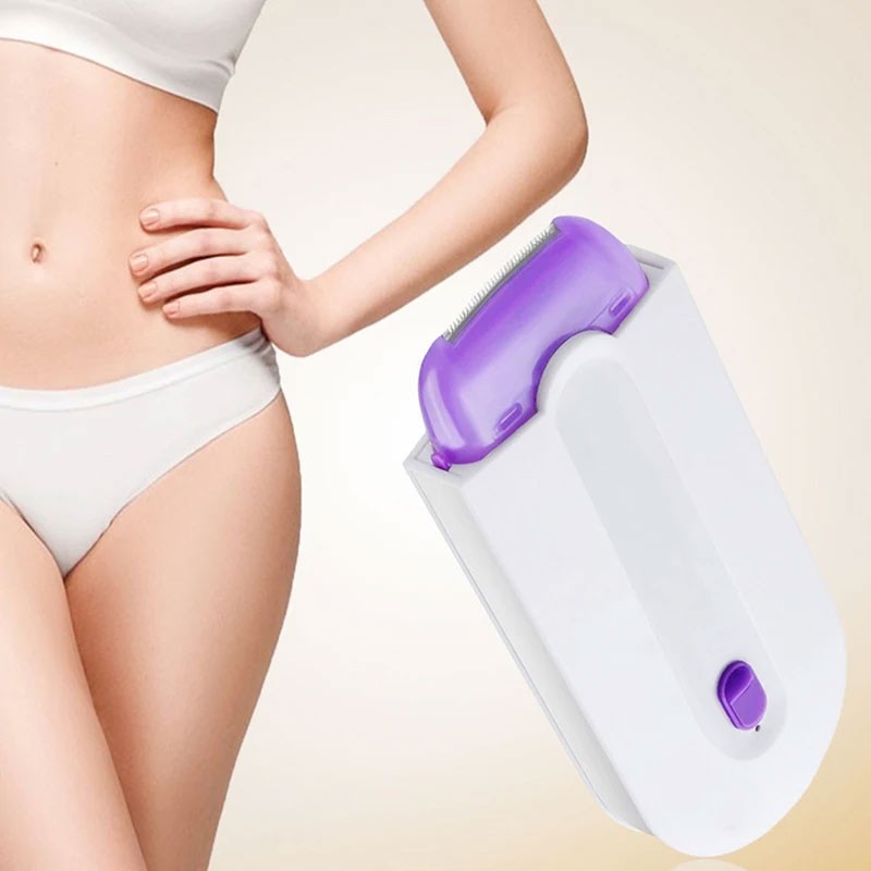 2 in 1 Portable Professional Painless USB Rechargeable Fast Hair Removal Trimmer-10691