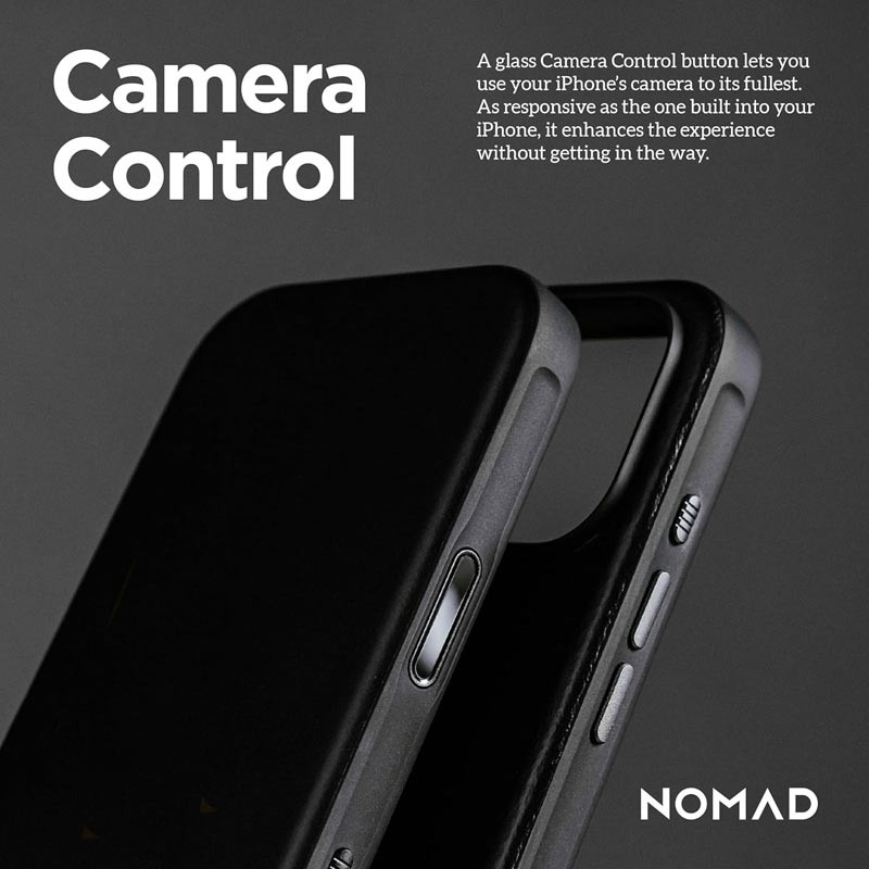Nomad Magnetic Leather Back for Apple iPhone 17 Pro Max, Horween Leather, Black-36157