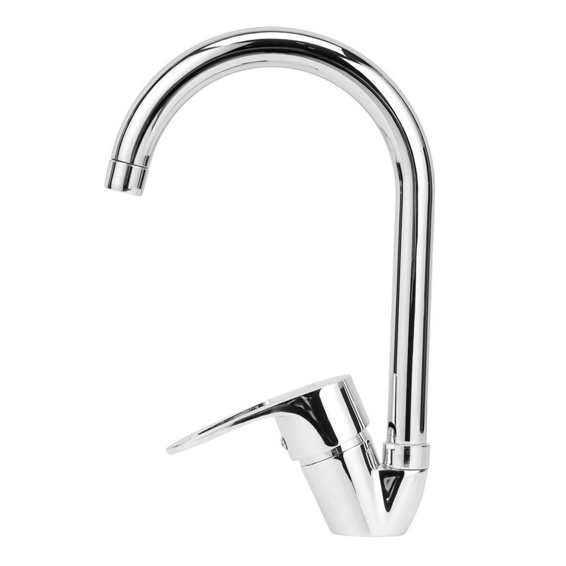 Krypton, High Quality Material In Chrome Color, Durable 40MM Ceramic Disc Cartridge, Leak Proof, Solid Handle And 360 Degree Swiveling Spout, Alpha Series Single Lever Kitchen Mixer, KNSW6406-32597