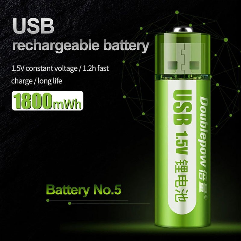 USB Rechargeable 1.5v Lithium AA Battery -11493