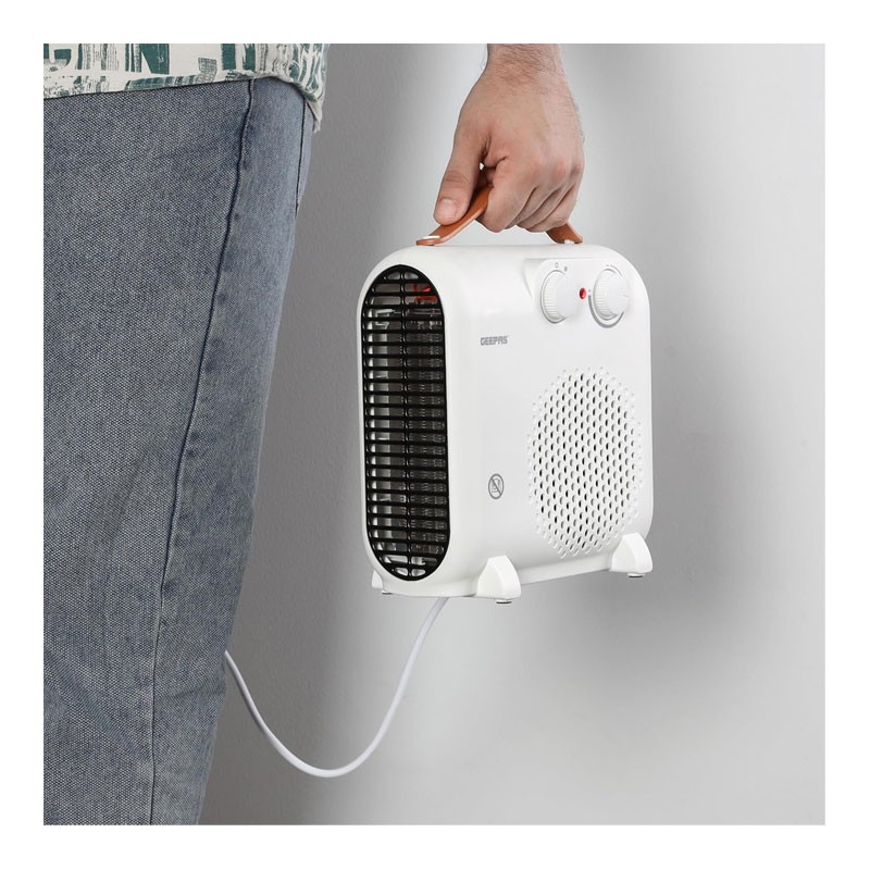 Geepas, Fan With 3 Modes, Cool, Warm, Hot, 2 Powers, 1000W And 2000W, Safety Fuse, 2000W Fan Heater With Adjustable Thermostat, GFH28547-29662