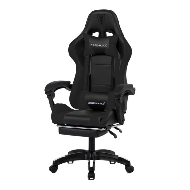 Deadskull, Computer Chair, Gaming Chair With Footrest And Headrest, Black-28831