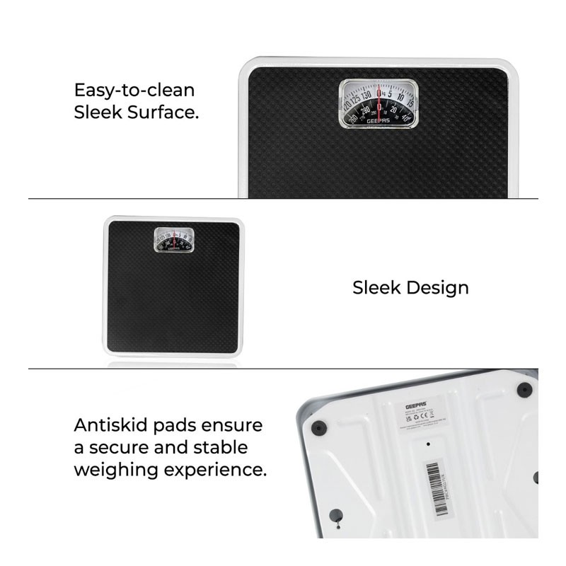 Geepas, Bodyweight machine, Weighing Scale, Analogue Manual Mechanical Weighing Machine, GBS4169-28819